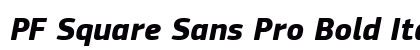 PF Square Sans Pro Bold Italic preview