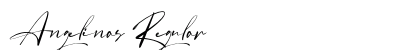Angelinas Regular Font Preview