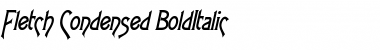 Fletch Condensed BoldItalic Font