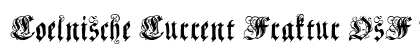 Coelnische Current Fraktur OsF UNZ1 Regular Font Preview