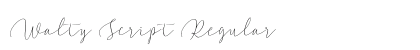 Walty Script Regular preview
