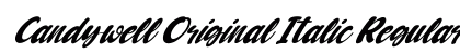 Candywell Original Italic Regular Font Preview