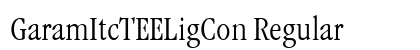 GaramItcTEELigCon Regular Font Preview