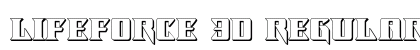 Lifeforce 3D Regular Font Preview