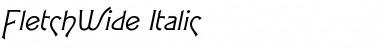 FletchWide Italic Font