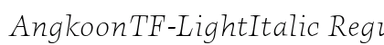 AngkoonTF-LightItalic Regular Font Preview
