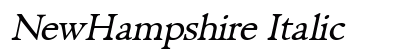 NewHampshire Italic Font NewHampshire Italic Font Preview
