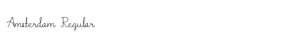 Amsterdam Regular Font Preview