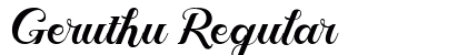 Geruthu Regular Font Preview