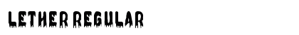 LETHER Regular Font Preview