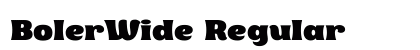 BolerWide Regular Font Preview