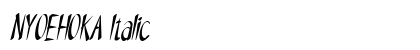 NYOEHOKA Italic Font Preview