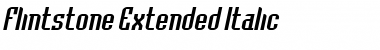 Flintstone Extended Italic Font