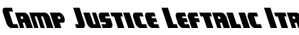 Camp Justice Leftalic Italic Font Camp Justice Leftalic Italic Font Preview