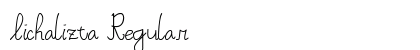 Lichalizta Regular Font Preview
