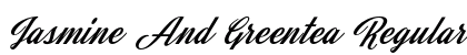 Jasmine And Greentea Regular Font Preview