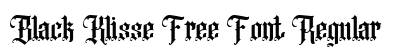Black Klisse Free Font Regular font free download