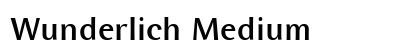 Wunderlich Medium Font Preview