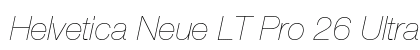 Helvetica Neue LT Pro 26 Ultra Light Italic Preview