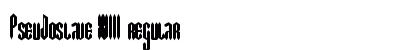 Pseudoslave XVIII regular Font Preview