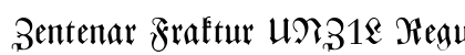 Zentenar Fraktur UNZ1L Regular Font Preview