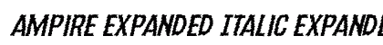 Ampire Expanded Italic Expanded Italic preview