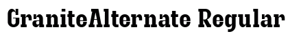 GraniteAlternate Regular Font Preview