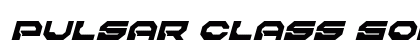 Pulsar Class Solid Italic Italic Font Preview
