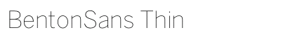 BentonSans Thin Font BentonSans Thin Font Preview