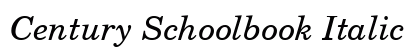 Century Schoolbook Italic Font Preview