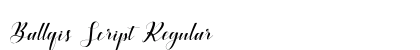 Ballqis Script Regular preview