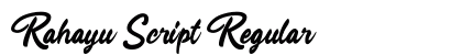 Rahayu Script Regular preview
