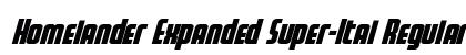 Homelander Expanded Super-Ital Regular Font Preview