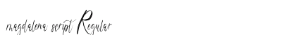 magdalena script Regular Font Preview