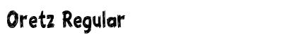 Oretz Regular Font Preview