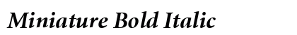Miniature Bold Italic Font Preview