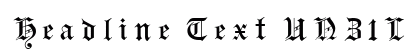 Headline Text UNZ1L Italic preview
