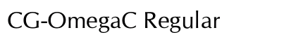 CG-OmegaC Regular Font Preview