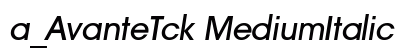 a_AvanteTck MediumItalic Font Preview