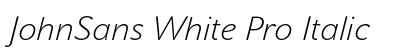 JohnSans White Pro Italic Font Preview