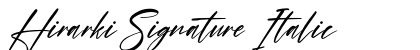 Hirarki Signature Italic preview Hirarki Signature Italic preview