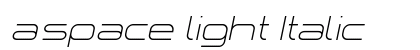 a￿space light Italic preview