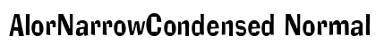 AlorNarrowCondensed Normal font free download