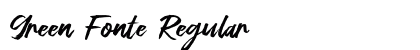 Green Fonte Regular Font Preview