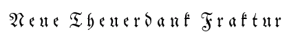 Neue Theuerdank Fraktur UNZ1 Italic Font Preview