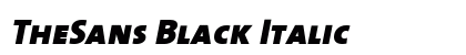 TheSans Black Italic preview TheSans Black Italic preview