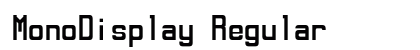 MonoDisplay Regular Font Preview