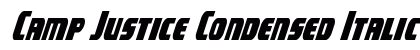 Camp Justice Condensed Italic Condensed Italic Font Camp Justice Condensed Italic Condensed Italic Font Preview