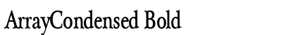 ArrayCondensed Bold Preview