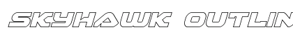 Skyhawk Outline Italic Italic Font Preview